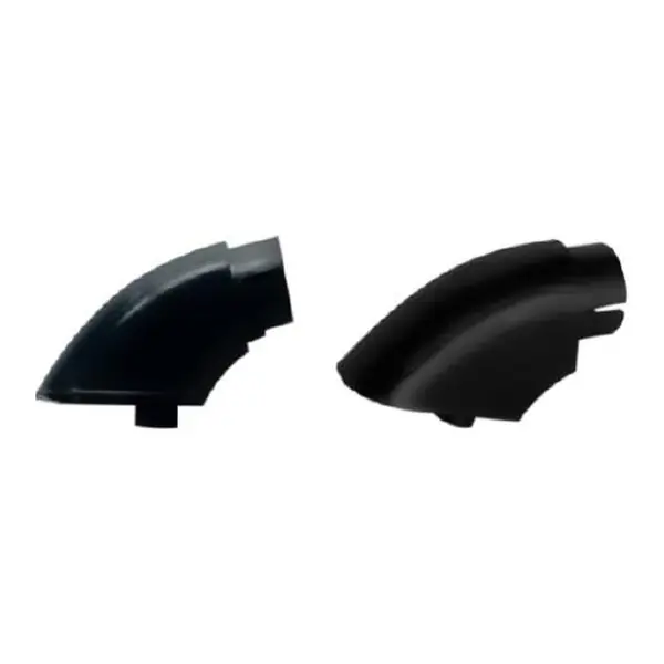 Cabezal plástico curvo manija tubular negro Abba