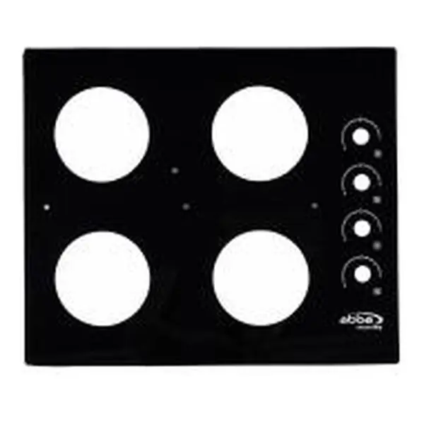 Vidrio mesa cubierta empotrar 20″ 5D 600x510x6mm Abba negro