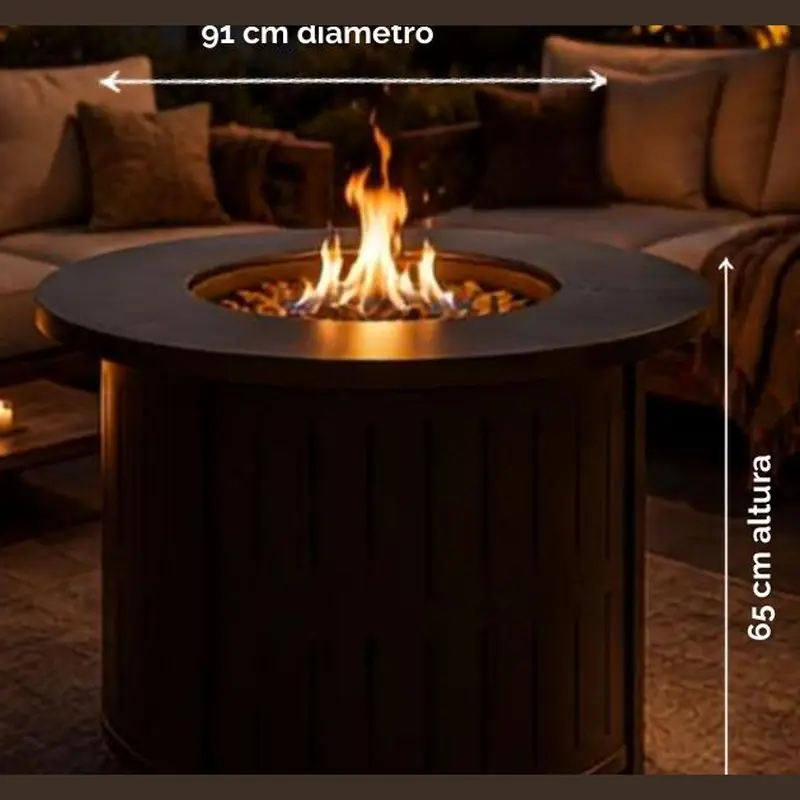 Chimenea a gas redonda CLASIC Flama Comfort 36″